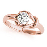 14K Rose Gold 1CT Diamond Love Knot Ring