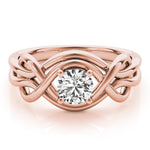 14K Rose Gold Round Diamond Fashion Ring