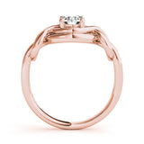 14K Rose Gold Round Diamond Fashion Ring