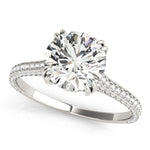 1.0 CT Round Diamond Single Row Ring