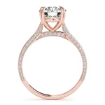 14K Rose Gold 1.5 ctw Diamond Engagement Ring