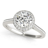 Diamond Round Halo Engagement Ring