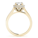 18K Yellow Gold 1.5 CT Diamond Halo Engagement Ring