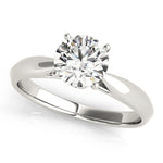 14K White Gold 1 CT Round Diamond Engagement Ring