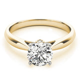 14K Yellow Gold 1 CT Round Diamond Engagement Ring