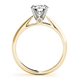 14K Yellow Gold 1 CT Round Diamond Engagement Ring