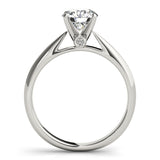 14K White Gold 1 CT Round Diamond Engagement Ring