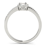 1.0 CT Emerald Diamond Halo Engagement Ring