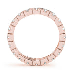 14K Rose Gold Multi-Diamond Wedding Band