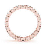 14K Rose Gold Multi-Diamond Wedding Band