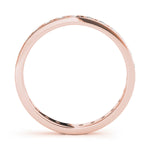 14K Rose Gold Round Diamond Wedding Ring