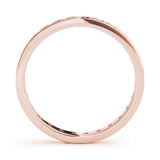 14K Rose Gold Round Diamond Wedding Ring