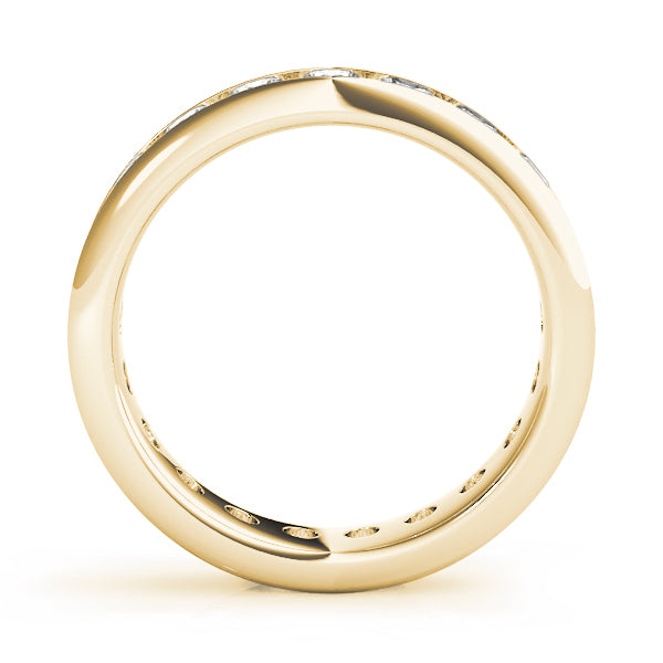14K Yellow Gold 7/8 ct Diamond Wedding Band
