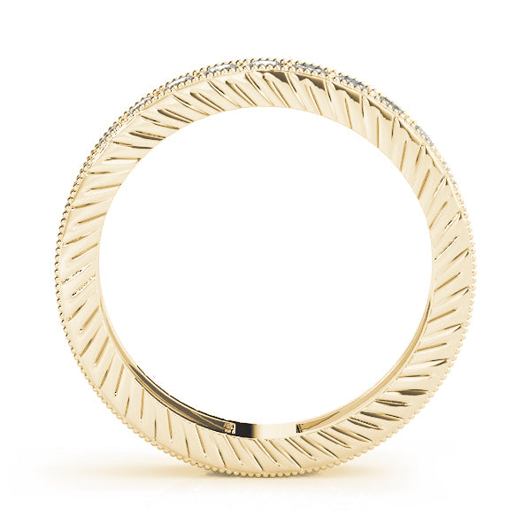 18K Yellow Gold 3/8 ct Diamond Wedding Band