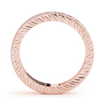 18K Rose Gold 3/8 ct Diamond Wedding Band