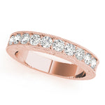 18K Rose Gold 9-Diamond Wedding Ring