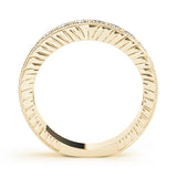 14K Yellow Gold Round Diamond Wedding Ring