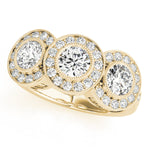 14K Yellow Gold 1.05 ctw Round Diamond Engagement Ring