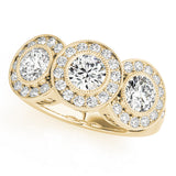 14K Yellow Gold 1.05 ctw Round Diamond Engagement Ring