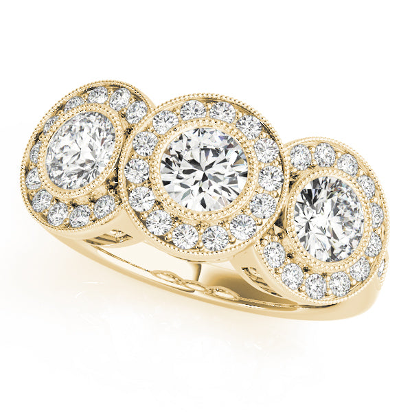 14K Yellow Gold 1.05 ctw Round Diamond Engagement Ring