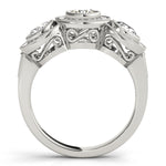 3-Stone Round Diamond Engagement Ring