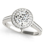 Round Diamond Halo Engagement Ring