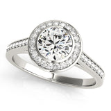 Round Diamond Halo Engagement Ring