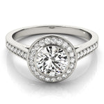 Round Diamond Halo Engagement Ring