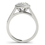 Round Diamond Halo Engagement Ring