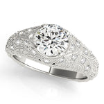 1.0 CT Round Diamond Vintage Engagement Ring