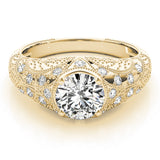 18K Yellow Gold 1.2 ctw Vintage Diamond Ring