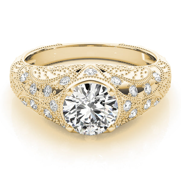18K Yellow Gold 1.2 ctw Vintage Diamond Ring