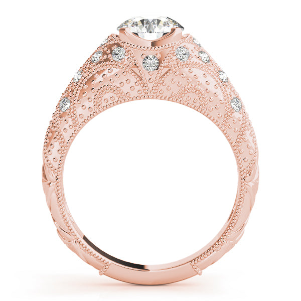 Rose Gold 1.2 ctw Vintage Diamond Engagement Ring