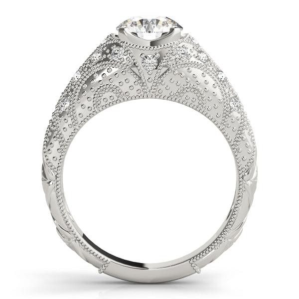 1.0 CT Round Diamond Vintage Engagement Ring