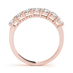 14K Rose Gold Round Diamond Wedding Ring