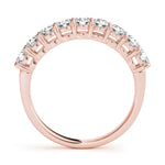18K Rose Gold 9-Diamond Wedding Ring | 1 CT