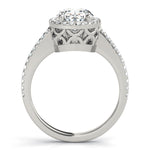 Oval Diamond Halo Engagement Ring