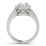 Oval Diamond Halo Engagement Ring