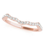 18K Rose Gold 0.21ctw Diamond Wedding Band