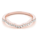 18K Rose Gold 0.21ctw Diamond Wedding Band