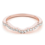 18K Rose Gold 0.21ctw Diamond Wedding Band