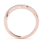 18K Rose Gold 0.21ctw Diamond Wedding Band