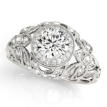 Round Diamond Halo Engagement Ring