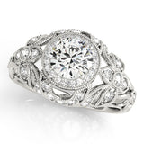 Round Diamond Halo Engagement Ring