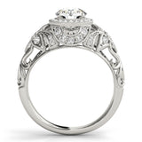 Round Diamond Halo Engagement Ring