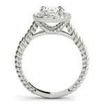 Oval Diamond Halo Engagement Ring