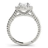 Oval Diamond Halo Engagement Ring