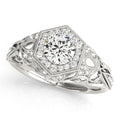 Round Diamond Halo Engagement Ring