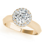 14K Yellow Gold 1 CT Diamond Halo Engagement Ring