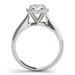 1 CT Round Diamond Halo Engagement Ring